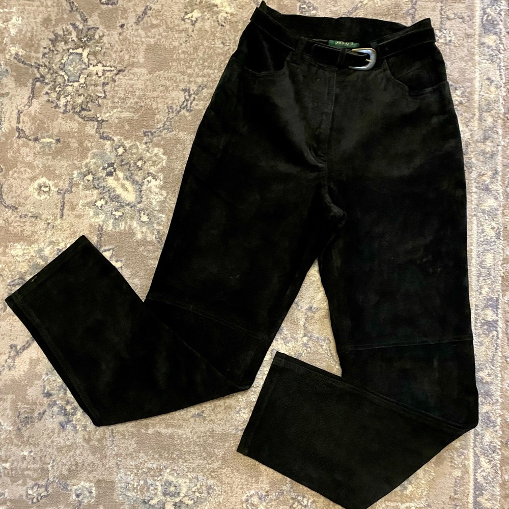 Ralph Lauren Collection Suede Leather Pants Size 6 Vintage Horse Equestrian